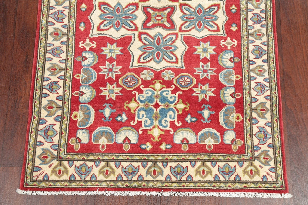 Geometric Red Super Kazak Pakistan Wool Rug 3x5