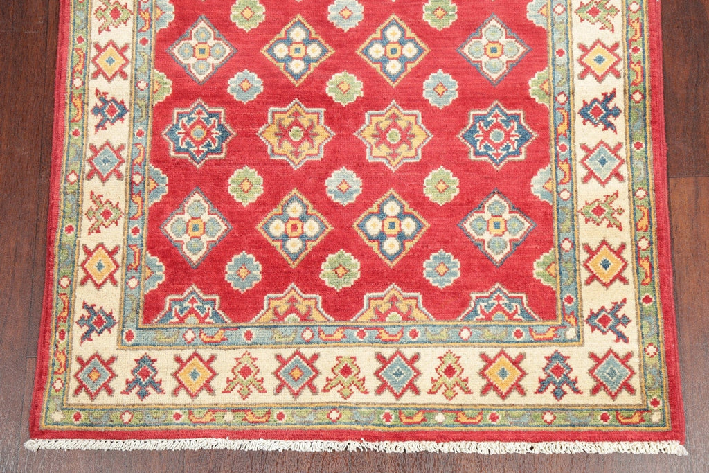 Geometric Red Super Kazak Pakistan Wool Rug 3x5