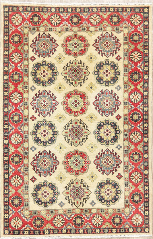 Geometric Super Kazak Pakistan Oriental Wool Rug 3x5