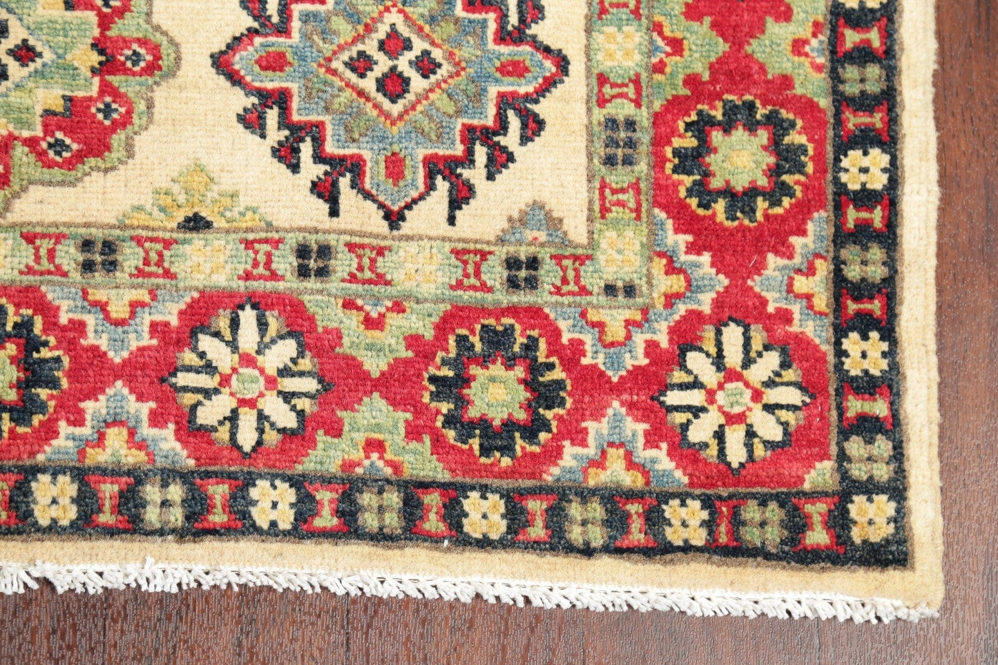 Geometric Super Kazak Pakistan Oriental Wool Rug 3x5