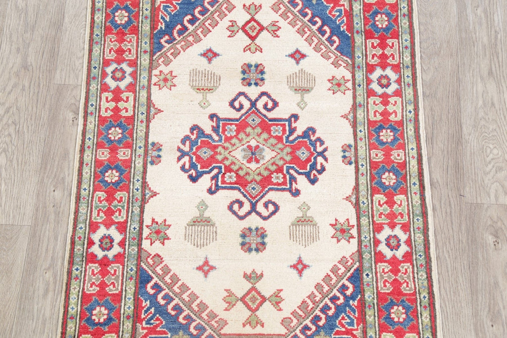 Ivory Super Kazak-Chechen Oriental Rug 3x4