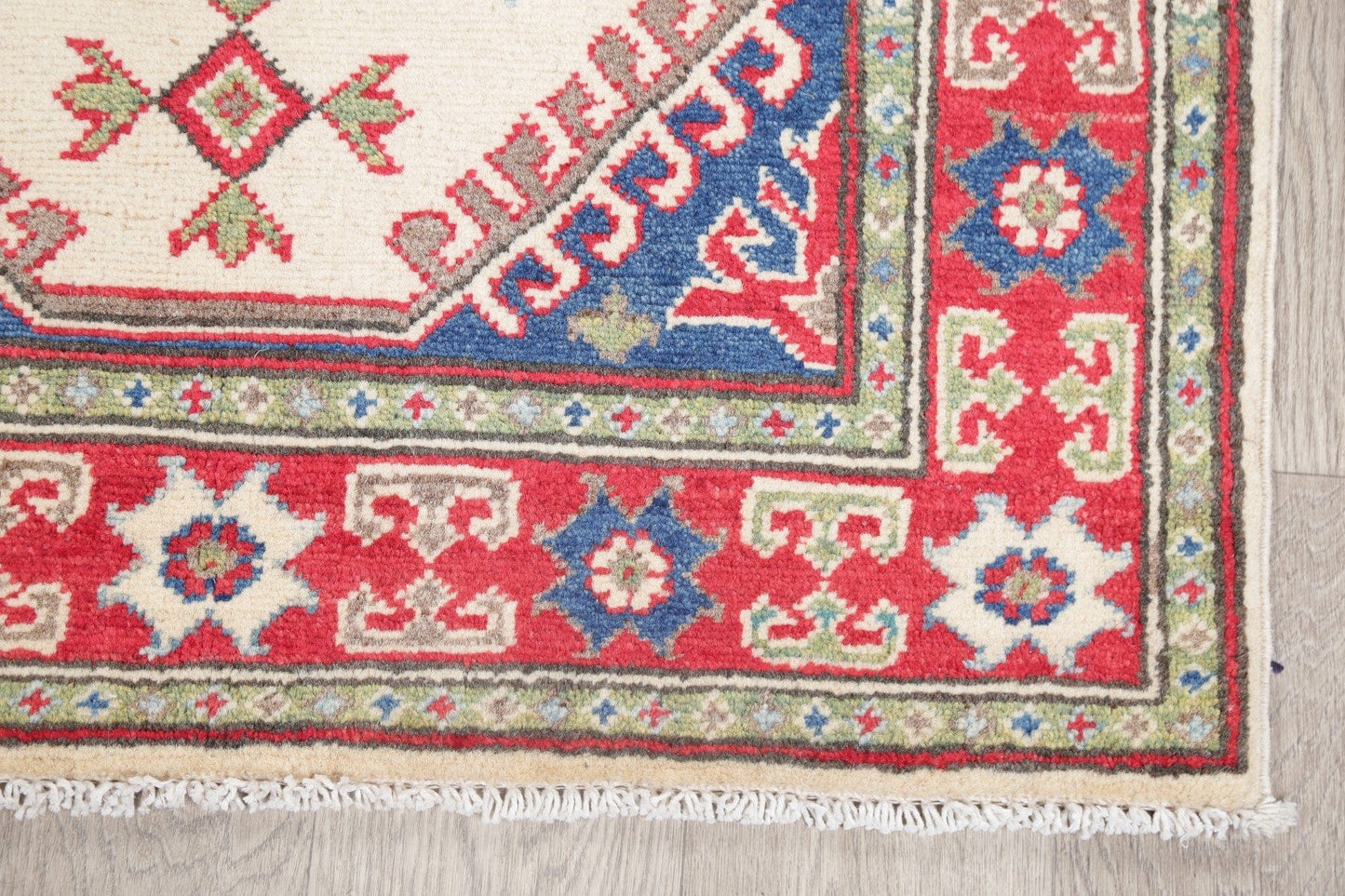 Ivory Super Kazak-Chechen Oriental Rug 3x4