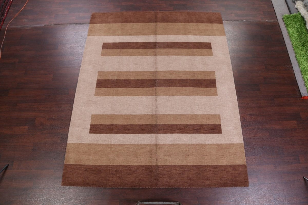 Striped Modern Gabbeh Oriental Area Rug 8x10