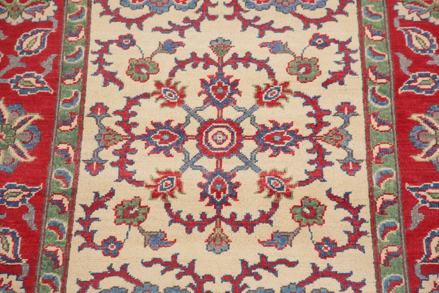 Floral Super Kazak-Chechen Oriental Wool Rug 4x6