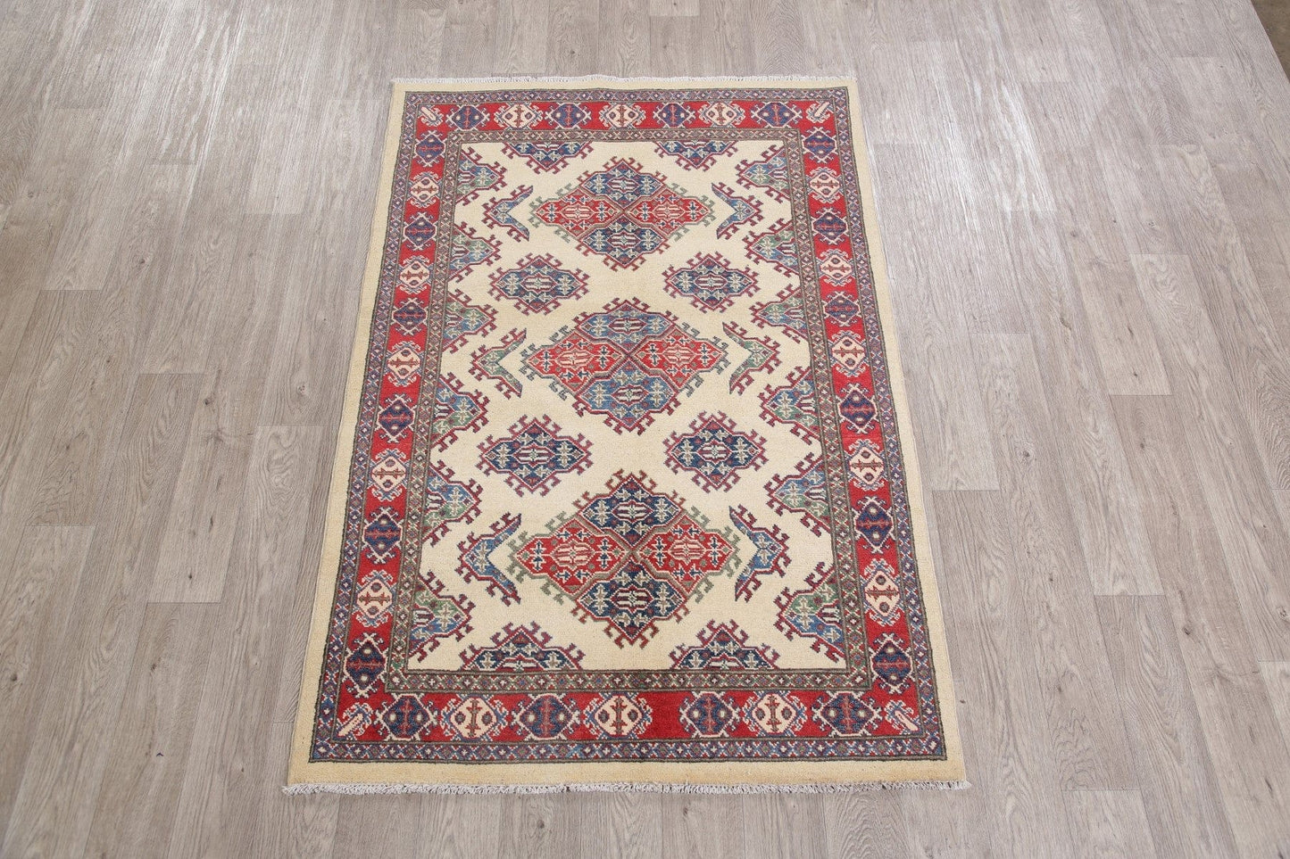 Super Kazak-Chechen Oriental Wool Rug 4x6