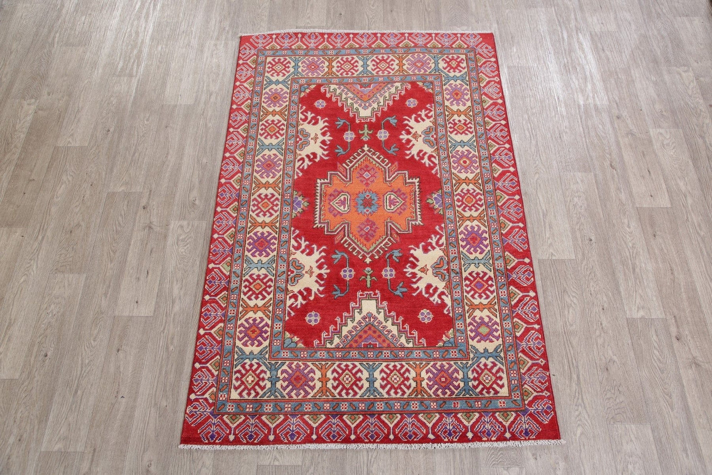 Super Kazak-Chechen Oriental Wool Rug 4x6