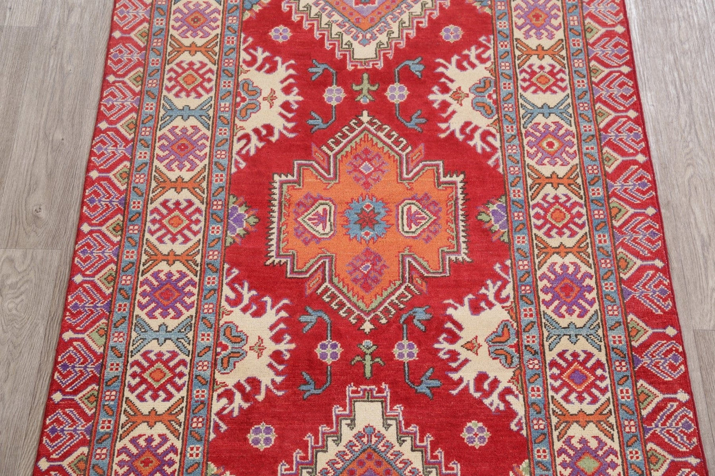 Super Kazak-Chechen Oriental Wool Rug 4x6