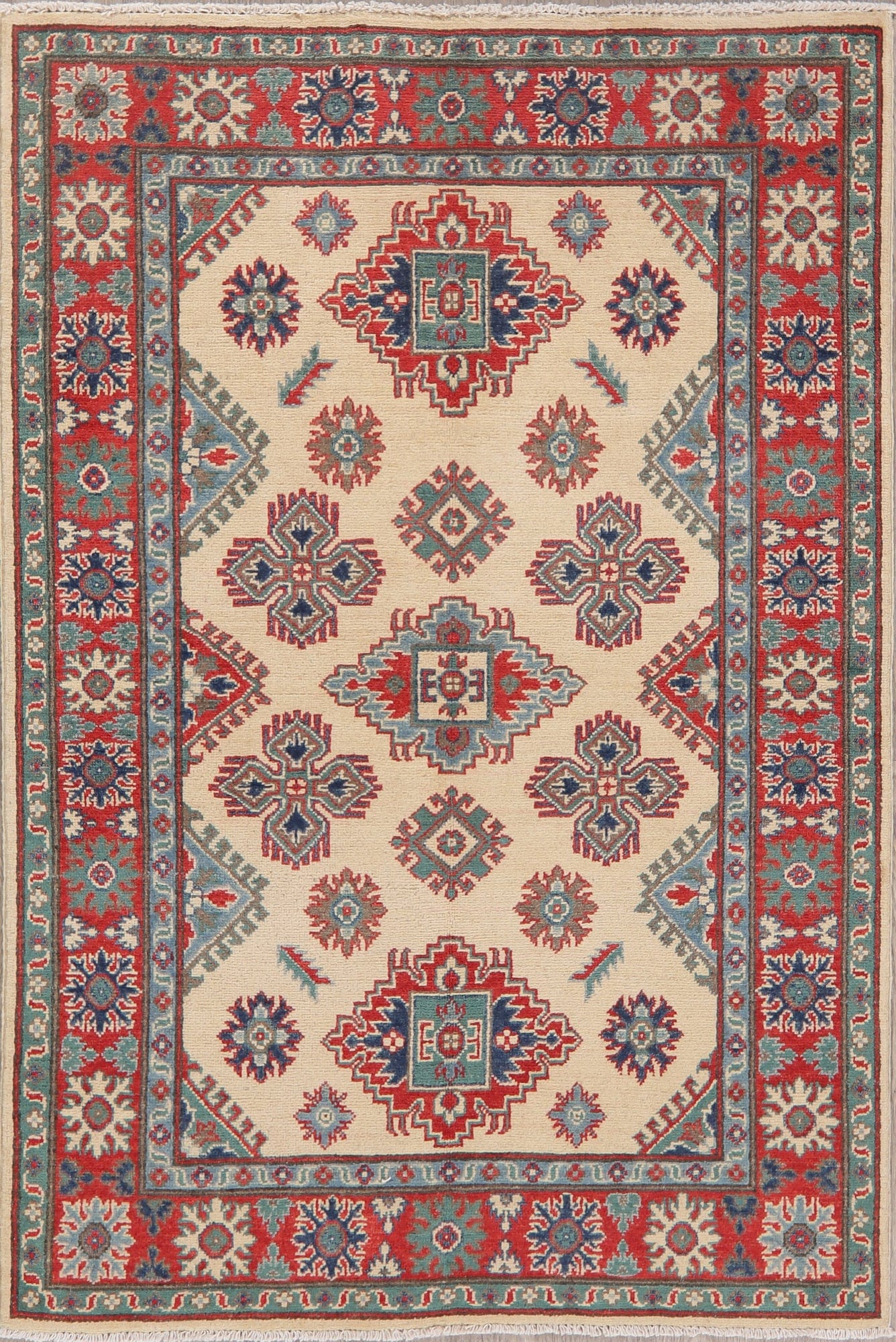 Super Kazak-Chechen Oriental Wool Rug 4x6