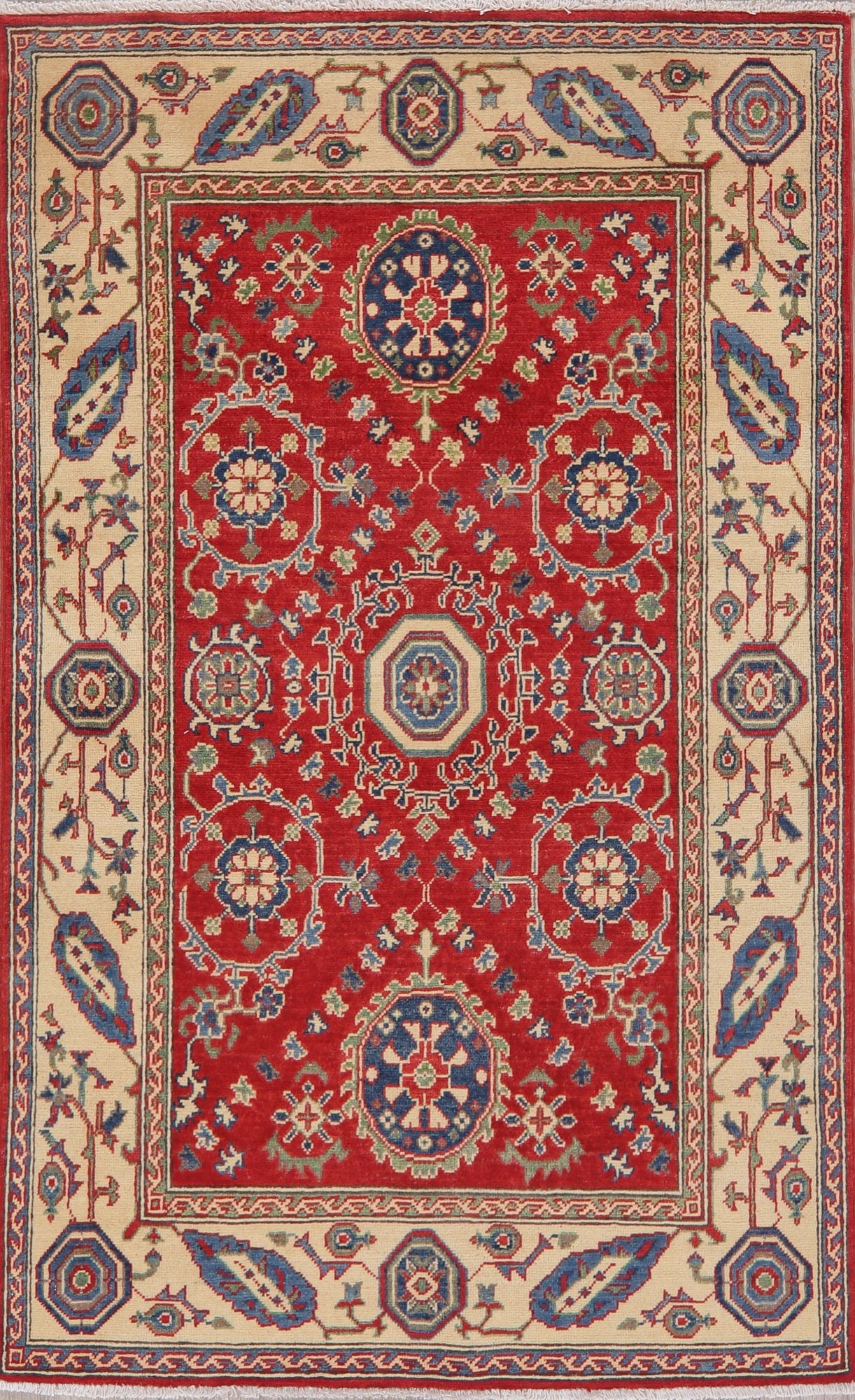 Super Kazak-Chechen Oriental Wool Rug 4x6