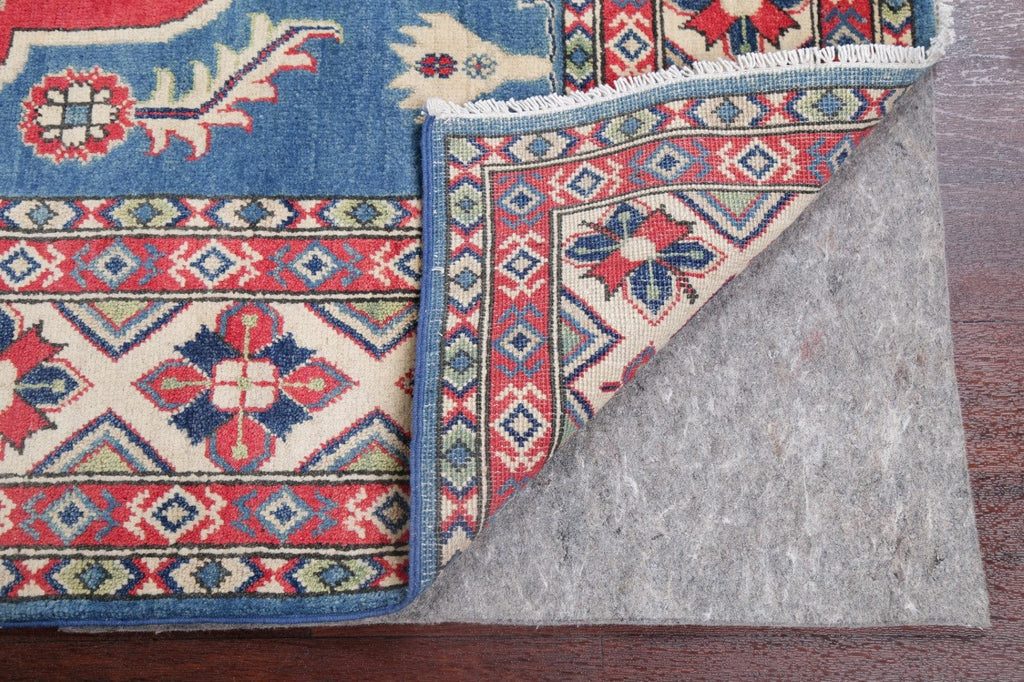 Blue Super Kazak Oriental Wool Runner Rug 6x19