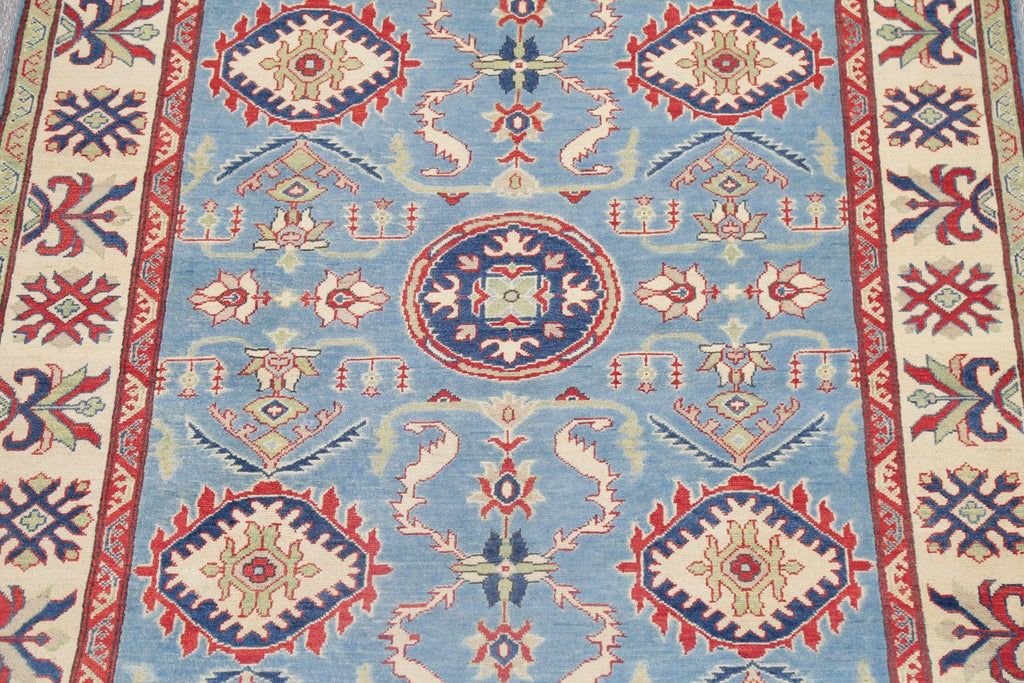 Light Blue Super Kazak Oriental Wool Runer Rug 6x14