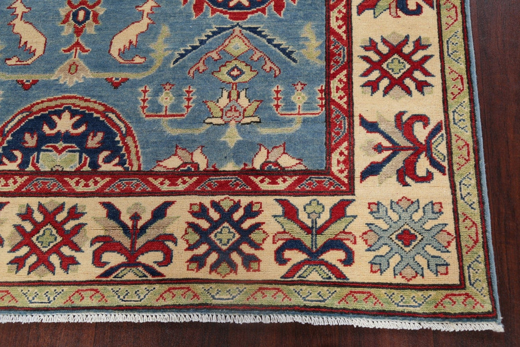 Light Blue Super Kazak Oriental Wool Runer Rug 6x14