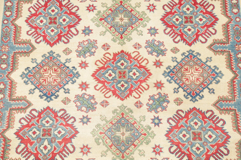 Ivory Super Kazak Oriental Wool Rug 5x7