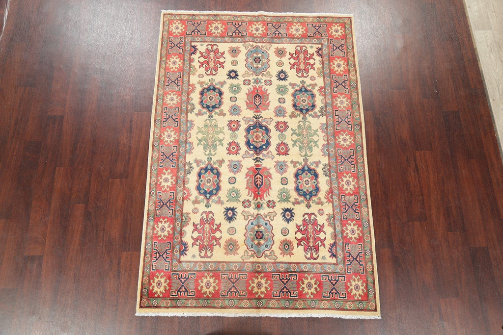 Geometric Kazak Pakistan Wool Rug 5x7