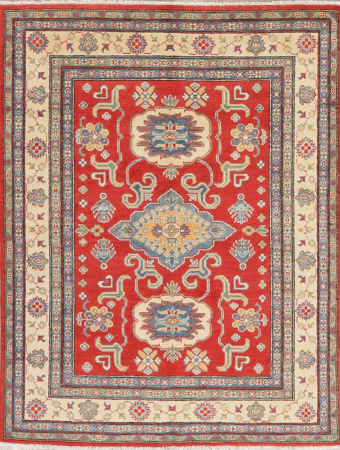 Super Kazak-Chechen Oriental Wool Rug 5x7