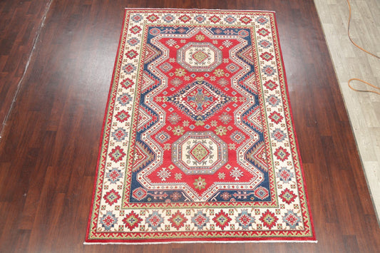 Super Kazak-Chechen Oriental Wool Area Rug 7x10