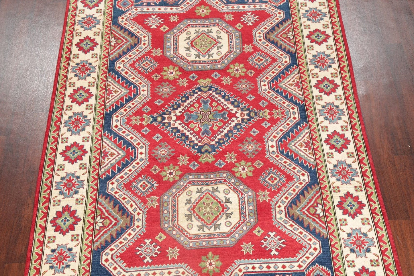 Super Kazak-Chechen Oriental Wool Area Rug 7x10