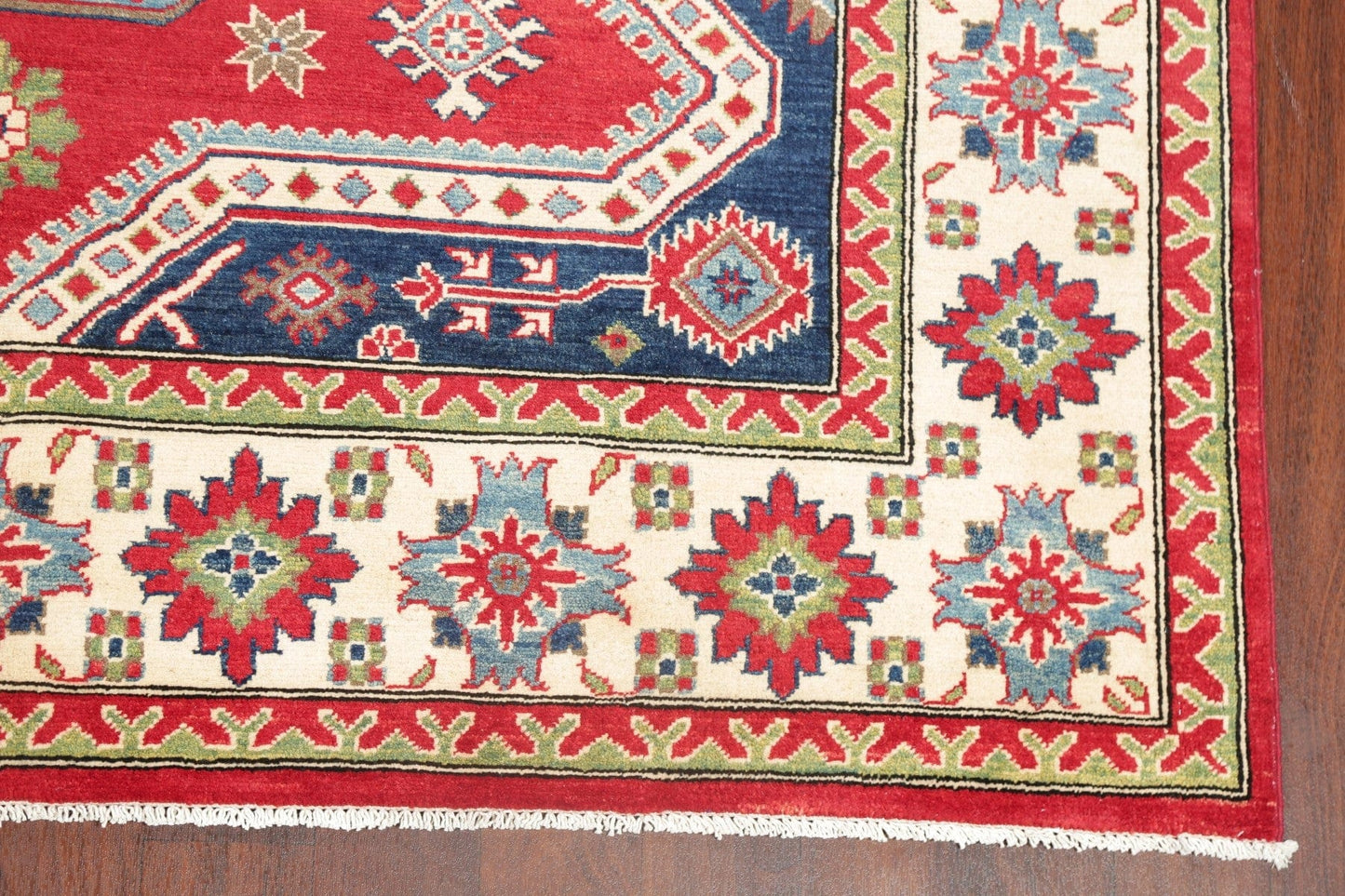 Super Kazak-Chechen Oriental Wool Area Rug 7x10