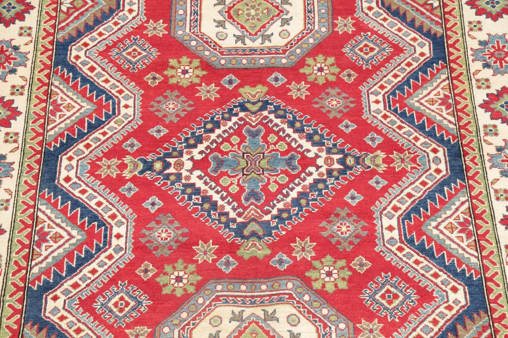 Super Kazak-Chechen Oriental Wool Area Rug 7x10