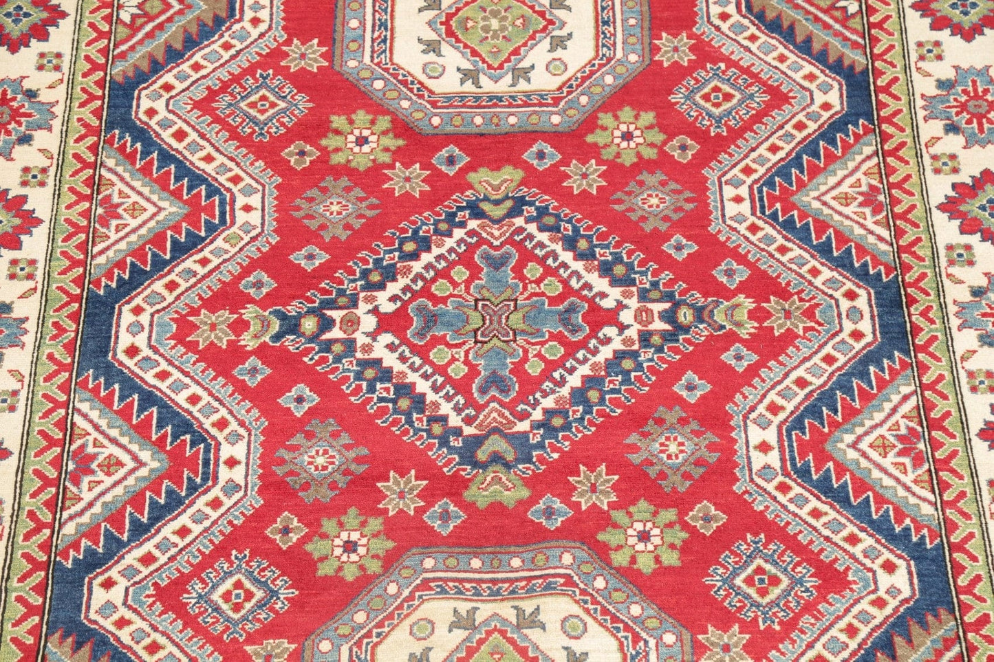 Super Kazak-Chechen Oriental Wool Area Rug 7x10