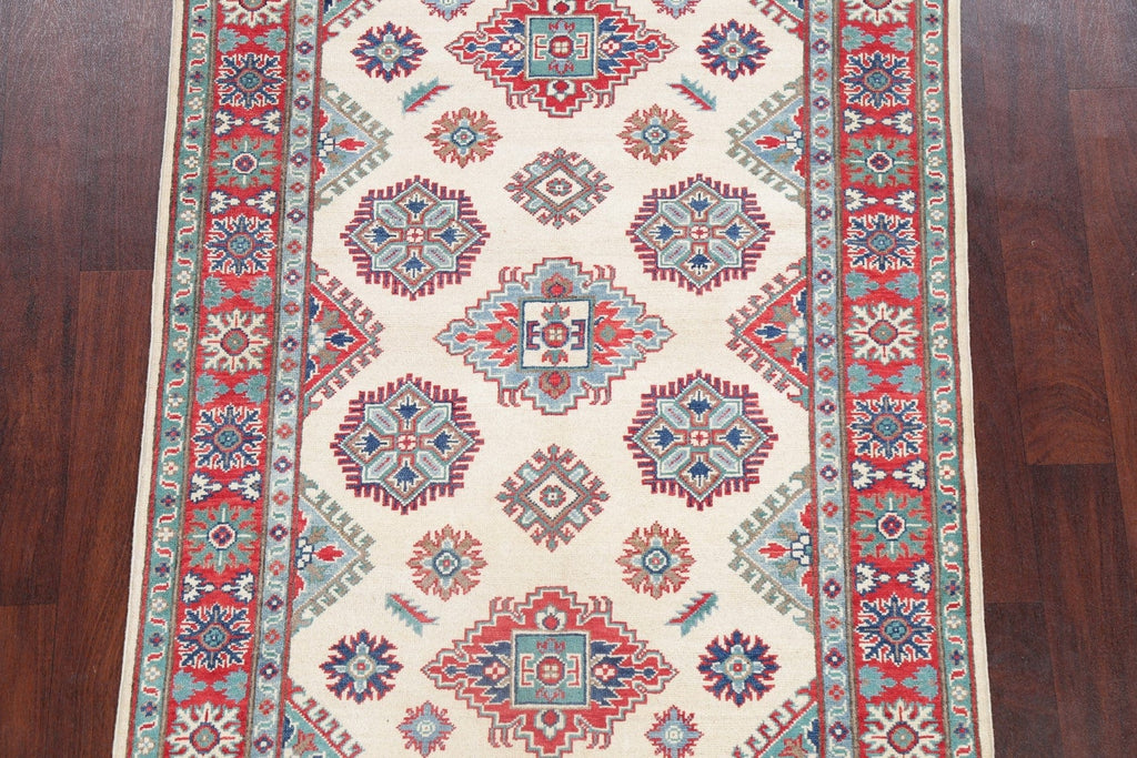 Ivory Super Kazak Oriental Wool Rug 4x6