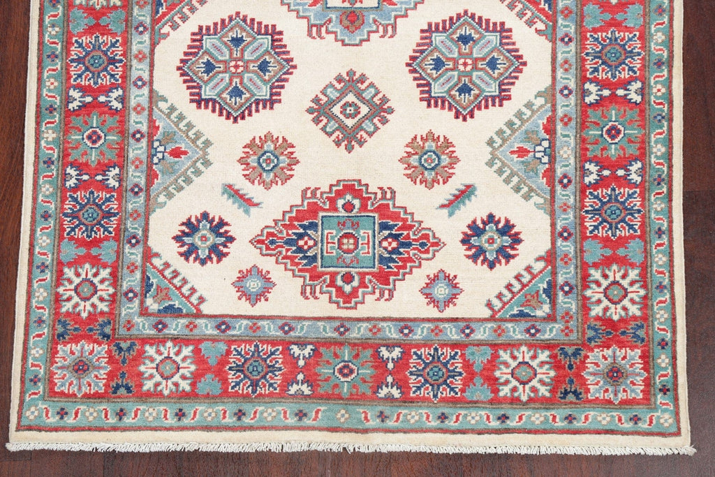 Ivory Super Kazak Oriental Wool Rug 4x6