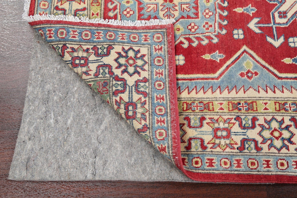 Red Super Kazak-Chechen Oriental Wool Rug 4x6