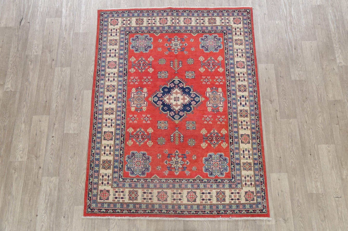 Super Kazak-Chechen Oriental Wool Rug 5x7