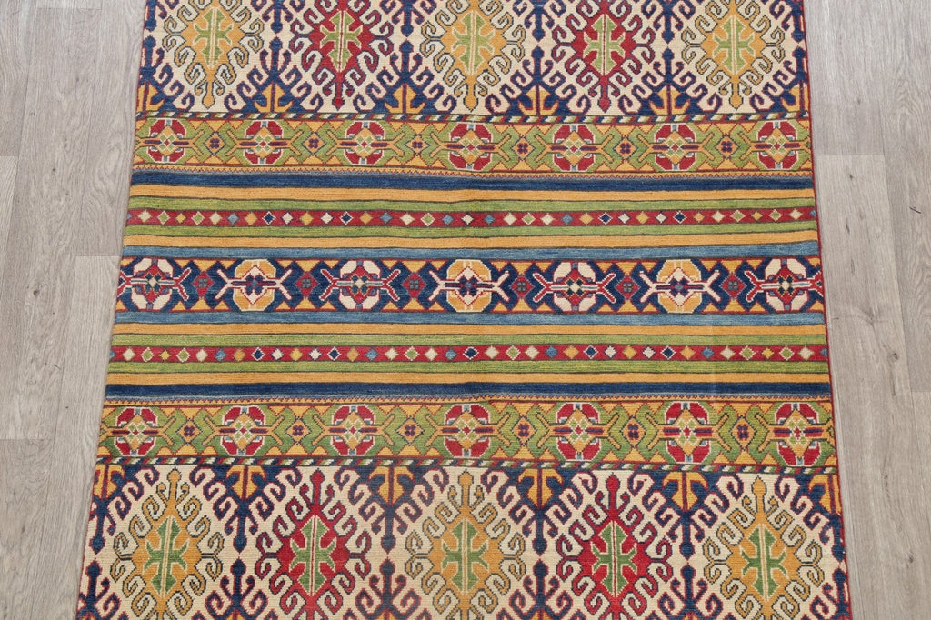 Super Kazak-Chechen Oriental Wool Rug 5x7