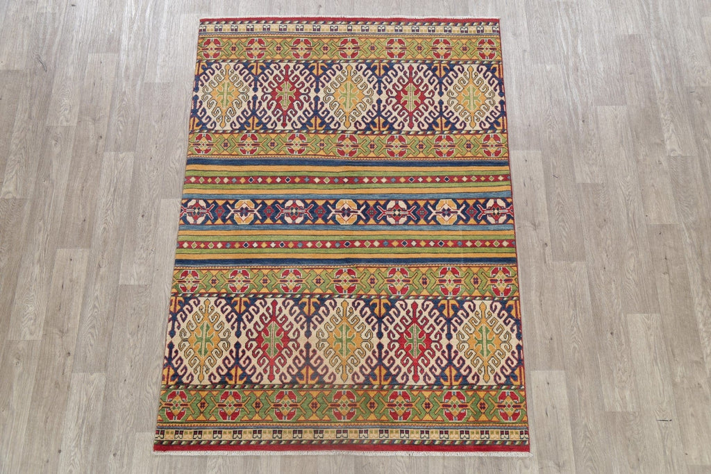 Super Kazak-Chechen Oriental Wool Rug 5x7