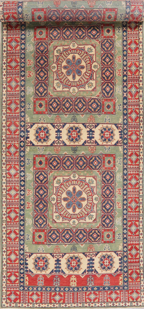 Super Kazak-Chechen Oriental Wool Runner Rug 5x21