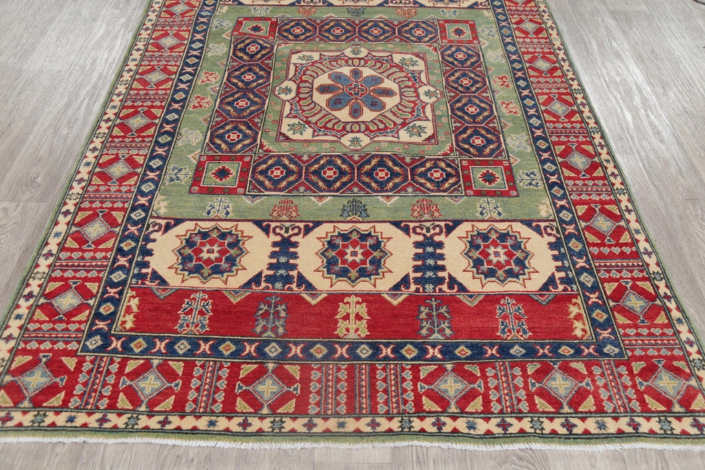 Super Kazak-Chechen Oriental Wool Runner Rug 5x21