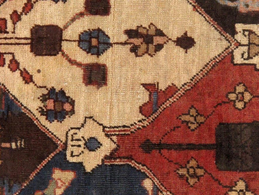 Vintage Bakhshayesh Collection Multi Lamb's Wool Area Rug- 4' 4" X 6' 5"