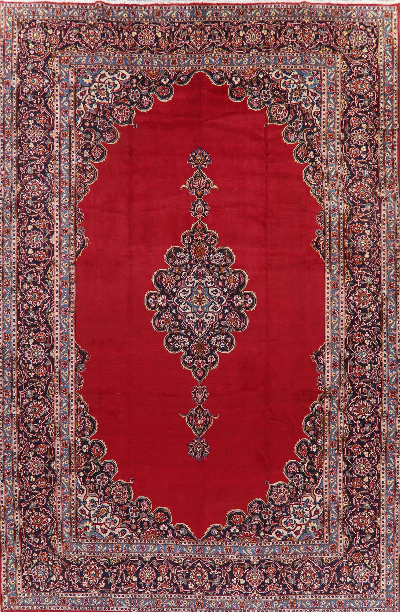 Floral Kashan Persian Area Rug 10x14