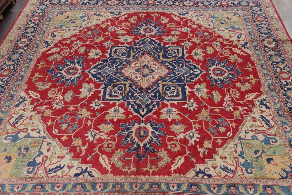 Vegetable Dye Super Kazak Oriental Area Rug 16x16 Square