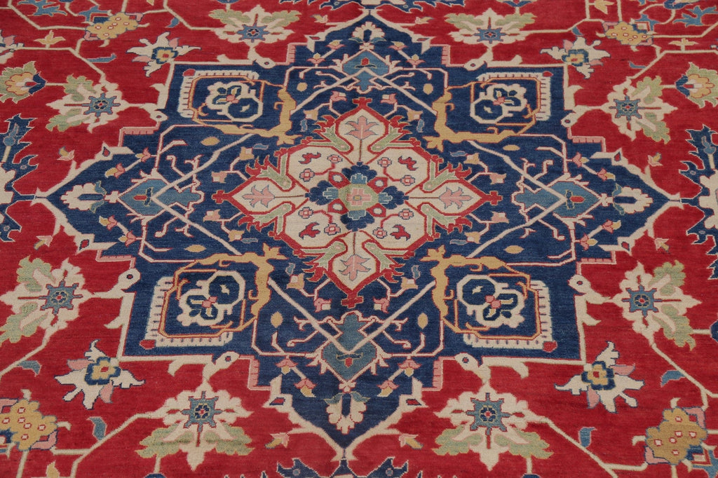 Vegetable Dye Super Kazak Oriental Area Rug 16x16 Square