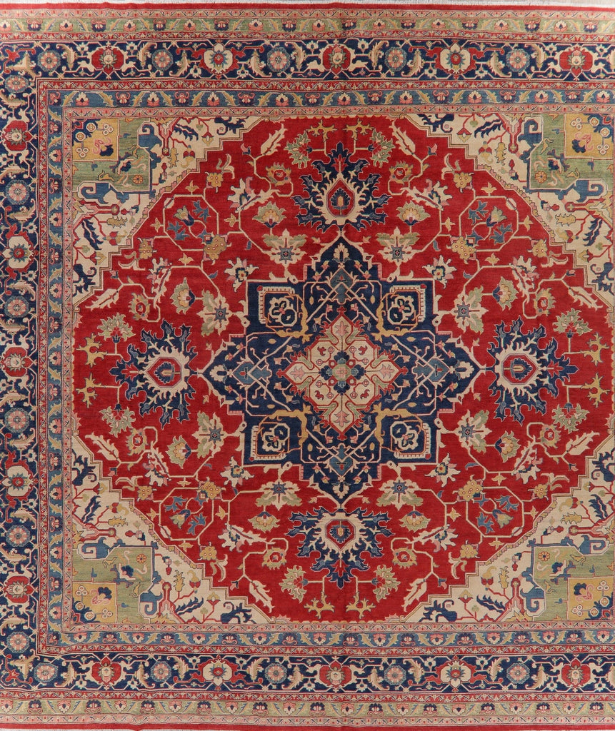 Vegetable Dye Super Kazak Oriental Area Rug 16x16 Square