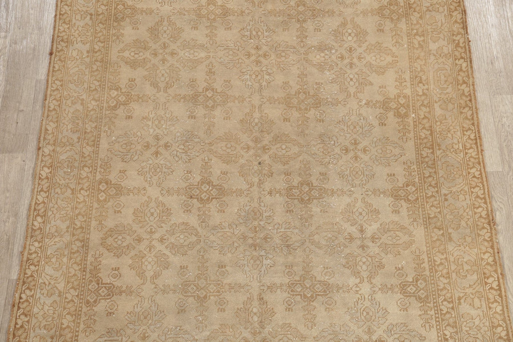 Vintage Geometric Ardebil Persian Wool Area Rug 7x10