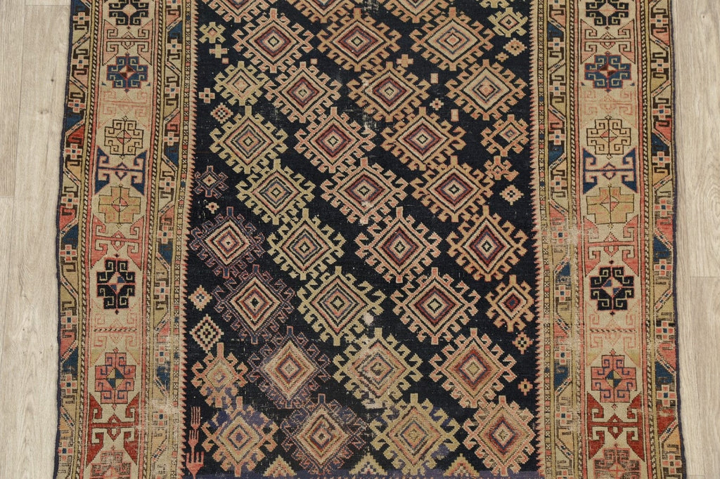 Pre-1900 Vegetable Dye Antique Shirvan Caucasian Area Rug 4x6