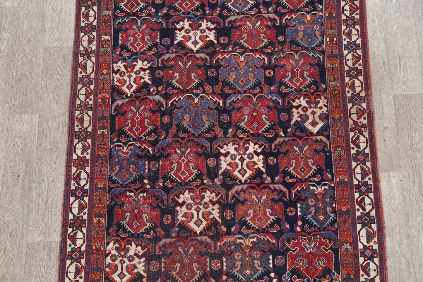 Pre-1900 Antique Vegetable Dye Kazak Oriental Area Rug 5x8