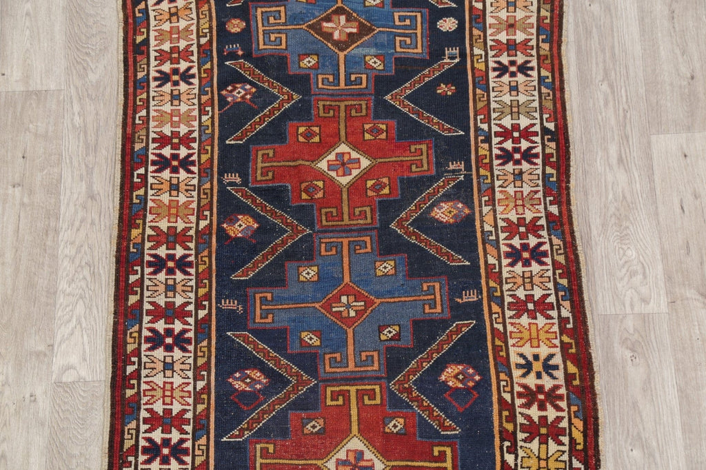 Pre-1900 Antique Vegetable Dye Shirvan Oriental Rug Wool 3x5