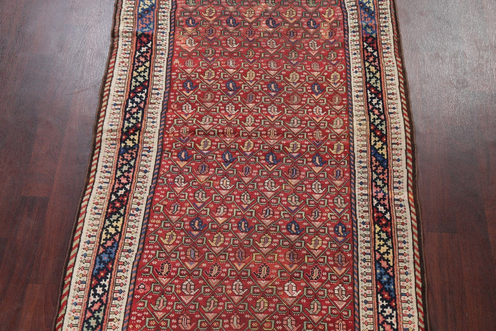 Pre-1900 Antique Vegetable Dye Kazak Caucasian Area Rug 5x8