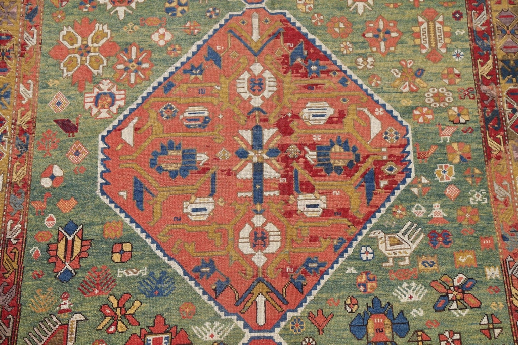 Pre-1900 Antique Vegetable Dye Tribal Kazak Area Rug 6x9