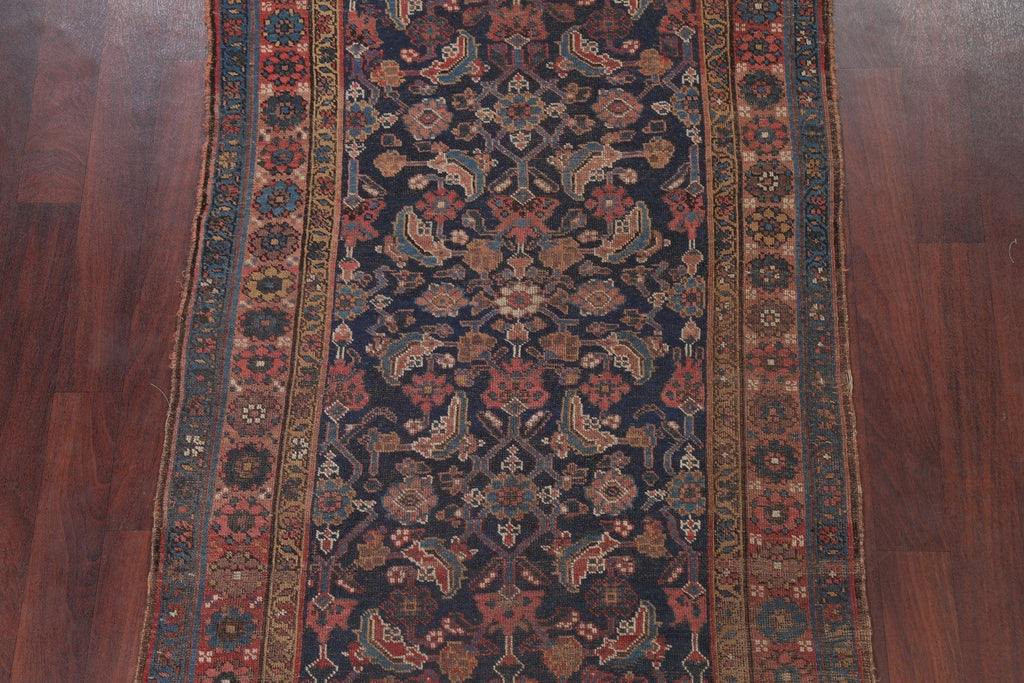 Pre-1900 Antique Vegetable Dye Bidjar Halvaei Persian Rug 4x7