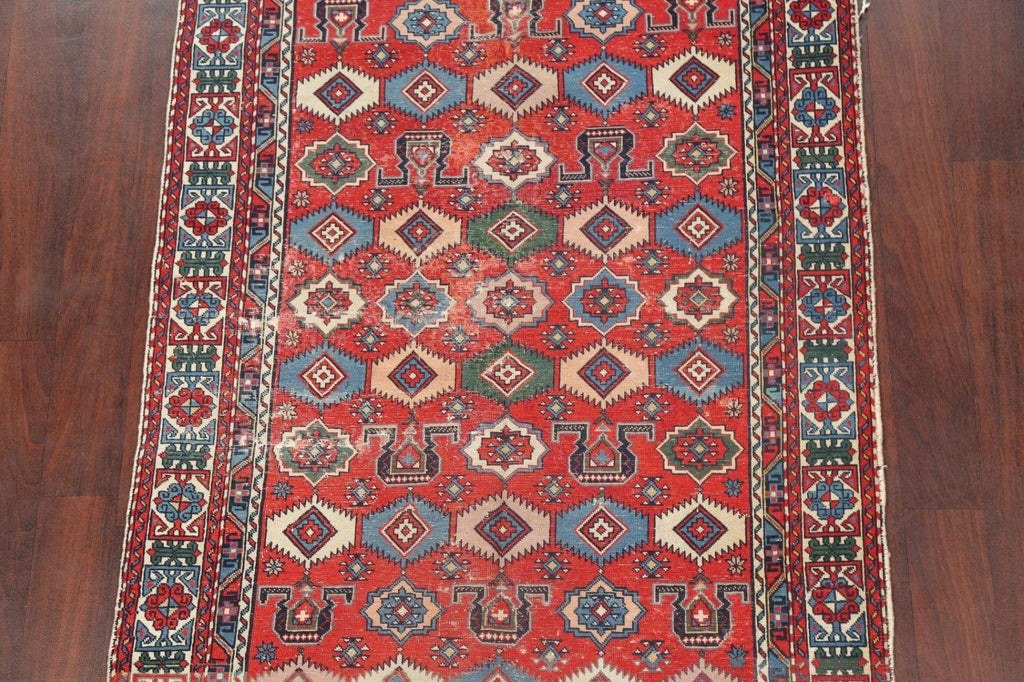 Antique Vegetable Dye Shirvan Russian Area Rug Wool 4x6