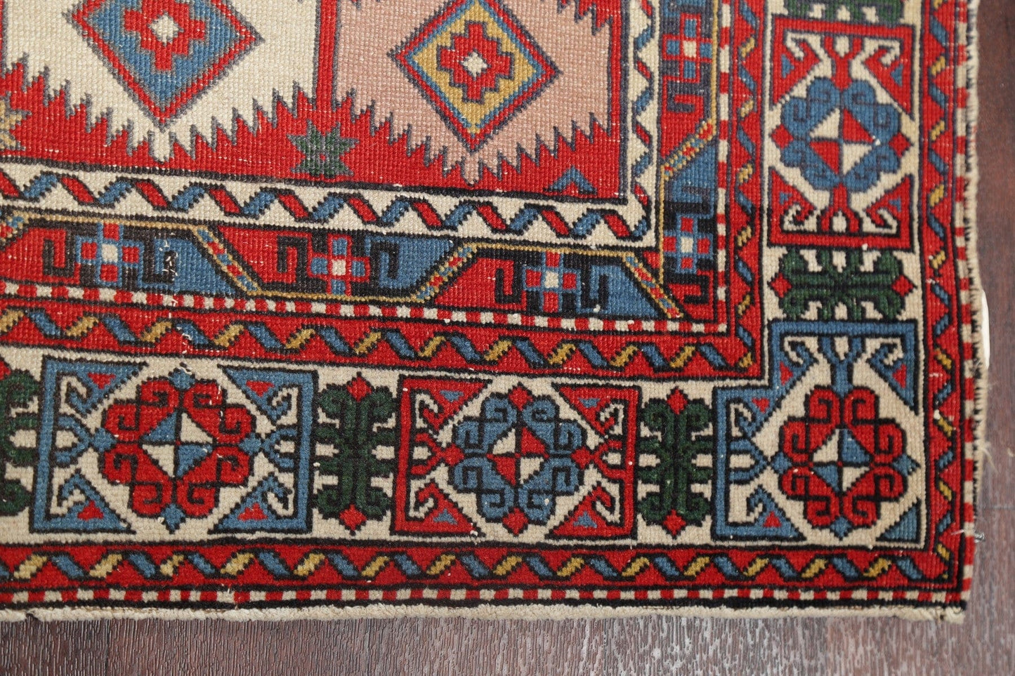 Antique Vegetable Dye Shirvan Russian Area Rug Wool 4x6