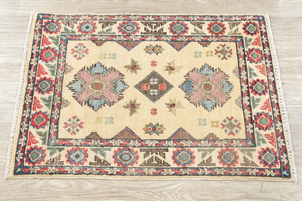 Geometric Super Kazak Oriental Area Rug 2x3