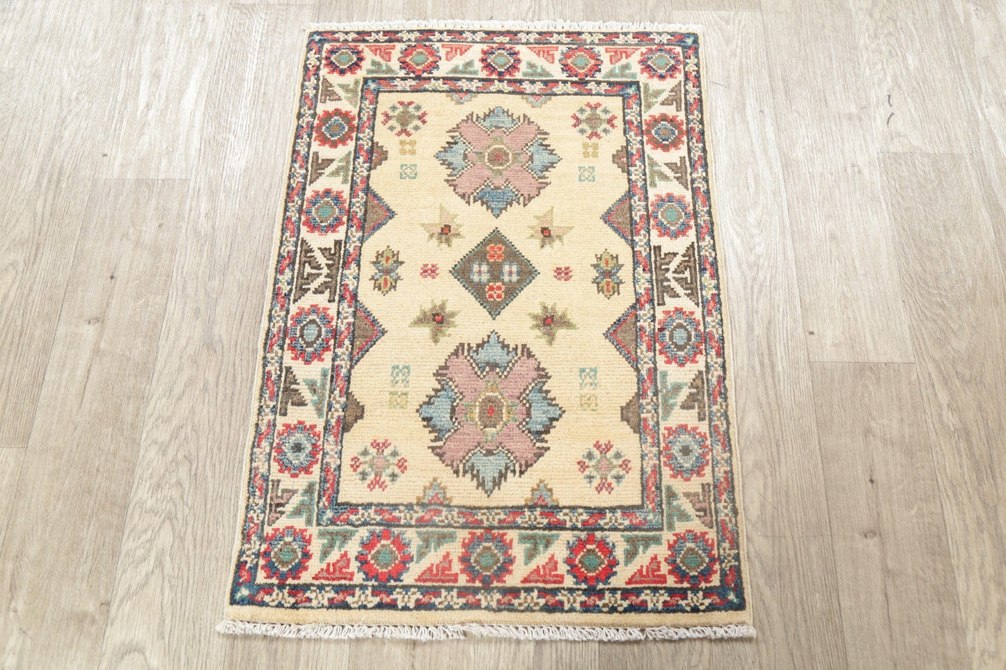 Geometric Super Kazak Oriental Area Rug 2x3