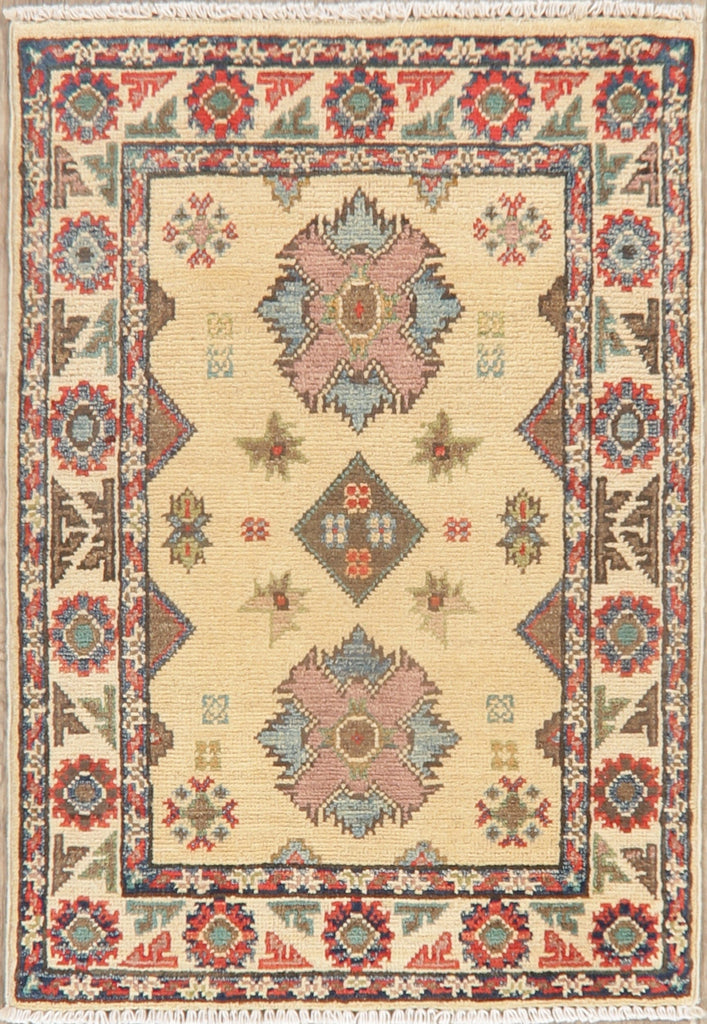 Geometric Super Kazak Oriental Area Rug 2x3