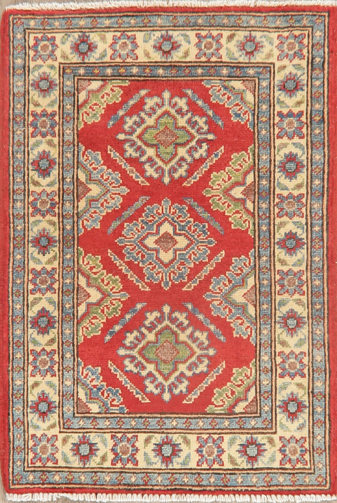 Geometric Super Kazak Area Rug 2x3